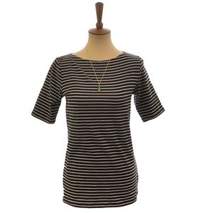 Jones New York Black and White Stripes Shirt